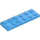 LEGO Keskivaalea sininen Levy 2 x 6 (3795)