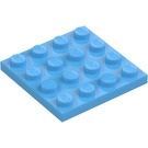 LEGO Medium blauw Plaat 4 x 4 (3031)