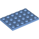 LEGO Bleu moyen assiette 4 x 6 (3032)
