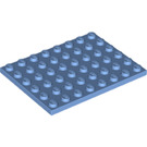 LEGO Bleu moyen assiette 6 x 8 (3036)