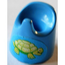 LEGO Medium Blue Pottie with Tortoise Sticker (33050)