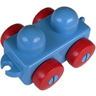 LEGO Bleu moyen Primo Véhicule Base avec rouge roues et tow hitches (31605 / 76044)