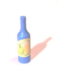 LEGO Mittelblau Scala Wine Flasche mit Apfel und Glas of Orange Juice Aufkleber (33011)