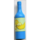 LEGO Mittelblau Scala Wine Flasche mit Fruit Aufkleber