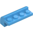 LEGO Mittelblau Schrägstein 2 x 4 x 1.3 Gebogen (6081)