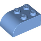 LEGO Mittelblau Steigung Backstein 2 x 3 mit Gebogenes Oberteil (6215)
