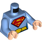 LEGO Medium blå Supergirl med Korte ben Minifigur Overkropp (973 / 76382)