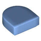 LEGO Medium blauw Tegel 1 x 1 Halve Oval (24246 / 35399)