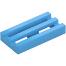 LEGO Medium Blue Tile 1 x 2 Grille (with Bottom Groove) (2412 / 30244)