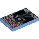 LEGO Mittelblau Fliese 2 x 3 mit "Forever Sorting 2" Poster (26603 / 36714)