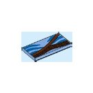 LEGO Medium Blue Tile 2 x 4 with Wavey Lines (87079 / 100793)