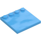 LEGO Mittelblau Fliese 4 x 4 mit Noppen auf Kante (6179)