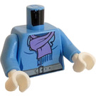 LEGO Medium Blue Torso with Jacket, Purple Scarf, White Gloves (76382 / 88585)