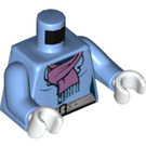 LEGO Medium blauw Torso met Jacket, Purple Sjaal, Wit Gloves (76382 / 88585)