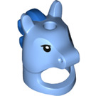 LEGO Mittelblau Unicorn Costume Kopfbedeckung mit Blau Mane (38288)