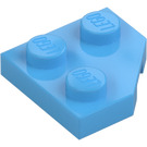 LEGO Medium Blue Wedge Plate 2 x 2 Cut Corner (26601)