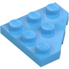 LEGO Medium Blue Wedge Plate 3 x 3 Corner (2450)