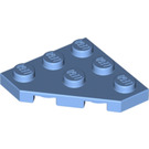 LEGO Mittelblau Keil Platte 3 x 3 Ecke (2450)