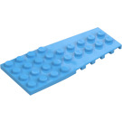 LEGO Medium Blue Wedge Plate 4 x 9 Wing with Stud Notches (14181)