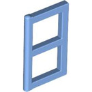 LEGO Bleu moyen Fenêtre Pane 1 x 2 x 3 sans coins épais (3854)