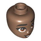 LEGO Medium Brown Aliya Female Minidoll Head (92198 / 101262)
