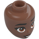 LEGO Medium Brown Aliya Minidoll Head (92198 / 101262)