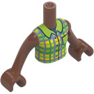 LEGO Medium Brown Aliya with Checked Shirt and Friends Torso (73141 / 92456)