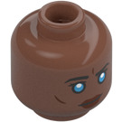 LEGO Medium Brown Dr. Liet-Kynes Minifigure Head (Safety Stud) (3274 / 107168)