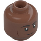 LEGO Medium Brown First Officer Hawkins Minifigure Head (Recessed Solid Stud) (3274 / 104767)