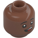 LEGO Medium Brown Lee Jordan Minifigure Head (Recessed Solid Stud) (3626 / 95300)