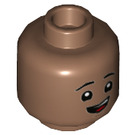 LEGO Mittel braun Lee Jordan Minifigure Kopf (Einbau-Vollbolzen) (3626 / 95300)
