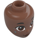 LEGO Medium Brown Minidoll Head with Ariel Face with Stars (92198)