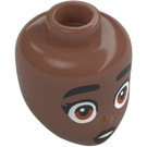 LEGO Medium Brown Minidoll Head with Decoration (92198 / 106009)