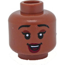 LEGO Medium Brown Tiana Head (Recessed Solid Stud) (3626 / 102009)