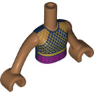 LEGO Medium donker vleeskleurig Andrea met Zwart Top met Gold Mesh Friends Torso (35677 / 59637)