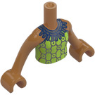 LEGO Medium donker vleeskleurig Andrea met Groen Kleding Friends Torso (73141 / 92456)