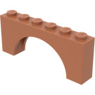 LEGO Medium Dark Flesh Arch 1 x 6 x 2 Thick Top and Reinforced Underside (3307)