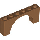 LEGO Mittleres dunkles Fleisch Bogen 1 x 6 x 2 Dünne Oberseite ohne verstärkte Unterseite (12939)