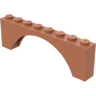 LEGO Medium Dark Flesh Arch 1 x 8 x 2 Thick Top and Reinforced Underside (3308)