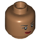 LEGO Medium Dark Flesh Barbara Gordon Head  (Recessed Solid Stud) (3626)