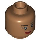 LEGO Medium Dark Flesh Barbara Gordon Head  (Recessed Solid Stud) (3626 / 30780)