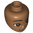 LEGO Medium Dark Flesh Boun Female Minidoll Head (69676 / 92198)