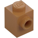 LEGO Medium Dark Flesh Brick 1 x 1 with Stud on One Side (87087)