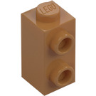 LEGO Medium donker vleeskleurig Steen 1 x 1 x 1.6 met Twee noppen aan de zijkant (32952)