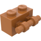 LEGO Mittleres dunkles Fleisch Backstein 1 x 2 mit Griff (30236)
