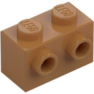 LEGO Medium mørkt kød Klods 1 x 2 med knops på En Side (11211)