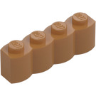 LEGO Średnio Ciemne Miąższ Cegła 1 x 4 Log (30137)