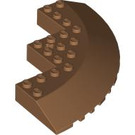 LEGO Mittleres dunkles Fleisch Backstein 10 x 10 Runden Ecke mit Tapered Kante (58846)