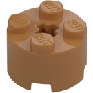 LEGO Carne medio scuro Mattoncino 2 x 2 Rotondo (3941 / 6143)