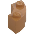 LEGO Medium mørk hud Kloss 2 x 2 Rund Hjørne med knottskår og forsterket underside (85080)